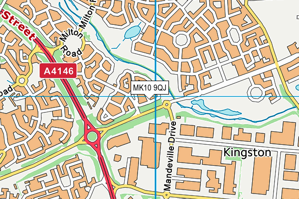 MK10 9QJ map - OS VectorMap District (Ordnance Survey)