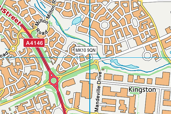 MK10 9QN map - OS VectorMap District (Ordnance Survey)