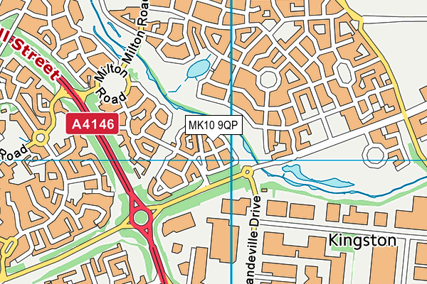 MK10 9QP map - OS VectorMap District (Ordnance Survey)