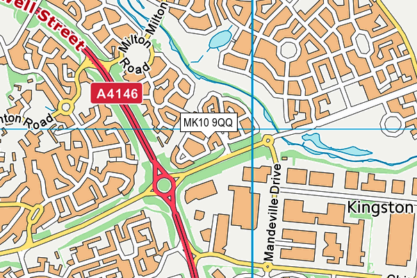 MK10 9QQ map - OS VectorMap District (Ordnance Survey)