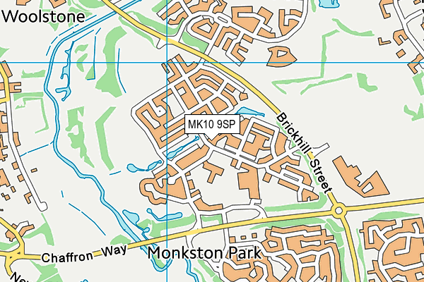 MK10 9SP map - OS VectorMap District (Ordnance Survey)