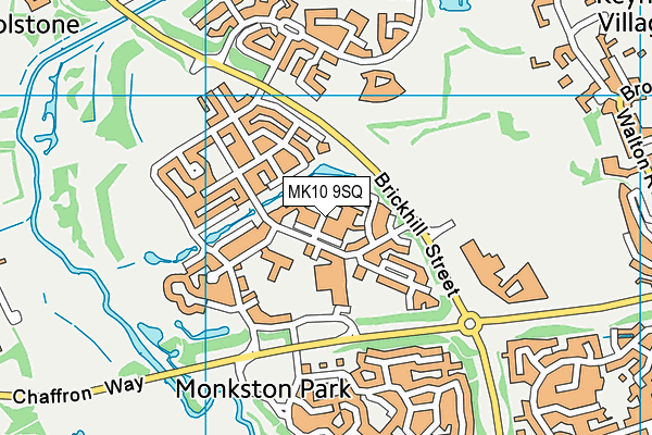 MK10 9SQ map - OS VectorMap District (Ordnance Survey)