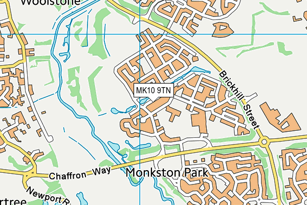 MK10 9TN map - OS VectorMap District (Ordnance Survey)