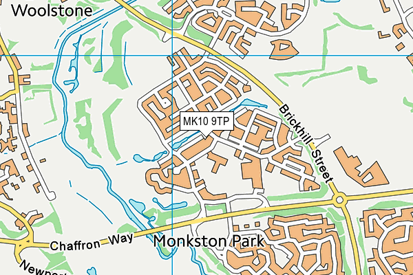 MK10 9TP map - OS VectorMap District (Ordnance Survey)