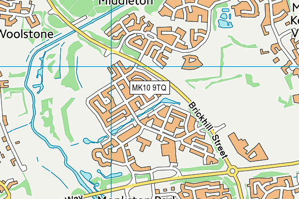 MK10 9TQ map - OS VectorMap District (Ordnance Survey)