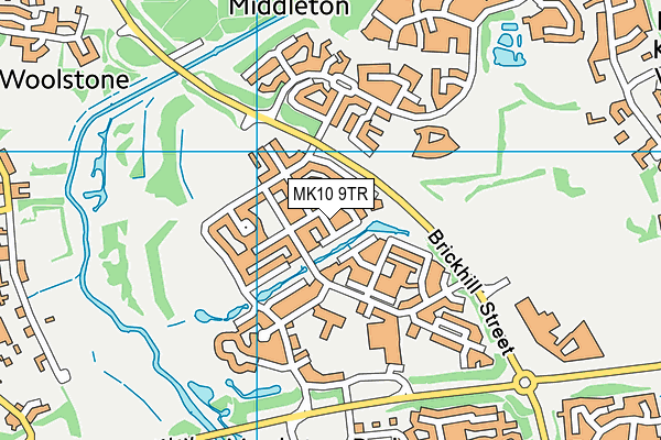 MK10 9TR map - OS VectorMap District (Ordnance Survey)