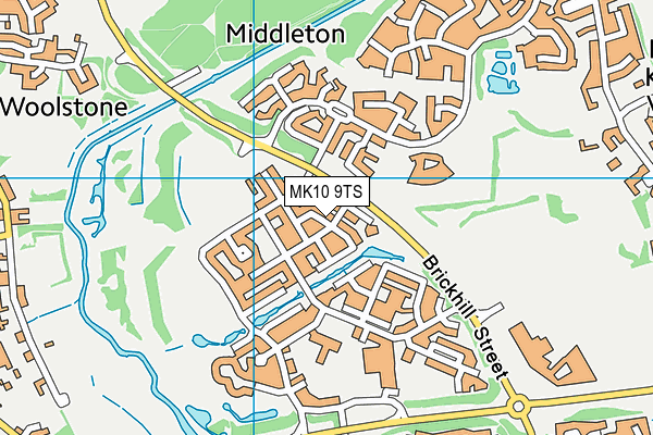 MK10 9TS map - OS VectorMap District (Ordnance Survey)