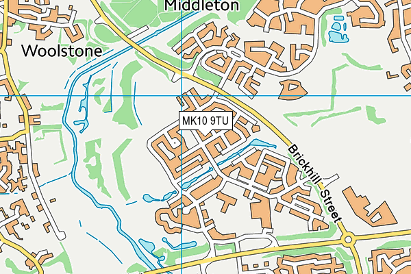 MK10 9TU map - OS VectorMap District (Ordnance Survey)