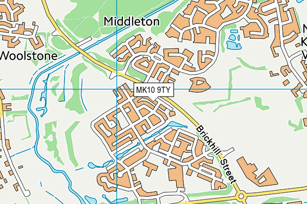 MK10 9TY map - OS VectorMap District (Ordnance Survey)