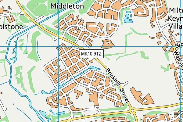 MK10 9TZ map - OS VectorMap District (Ordnance Survey)