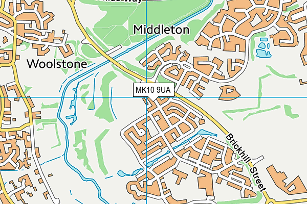 MK10 9UA map - OS VectorMap District (Ordnance Survey)