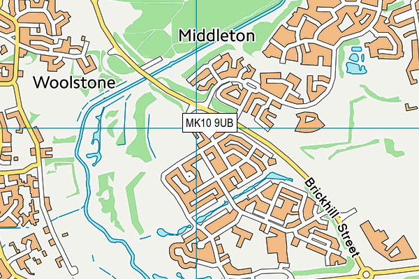 MK10 9UB map - OS VectorMap District (Ordnance Survey)