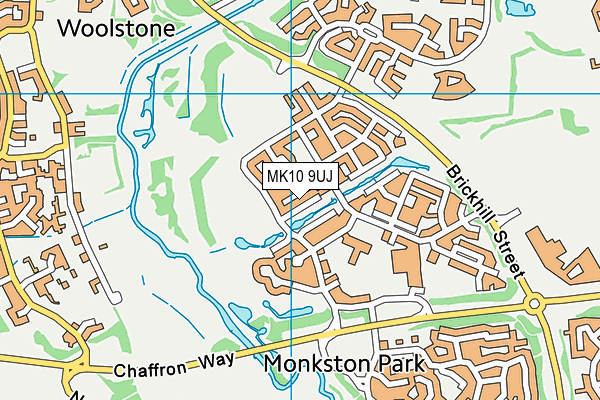 MK10 9UJ map - OS VectorMap District (Ordnance Survey)