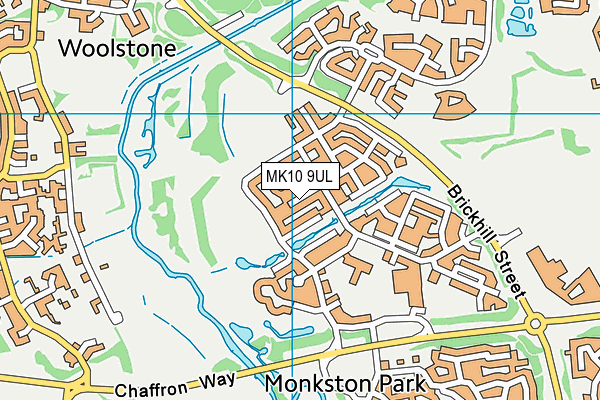 MK10 9UL map - OS VectorMap District (Ordnance Survey)