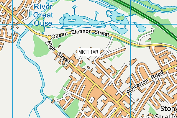 Ancell Trust Sports Ground map (MK11 1AR) - OS VectorMap District (Ordnance Survey)
