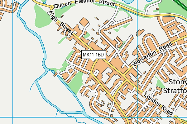 MK11 1BD map - OS VectorMap District (Ordnance Survey)