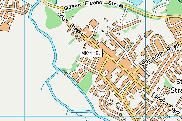 MK11 1BJ map - OS VectorMap District (Ordnance Survey)