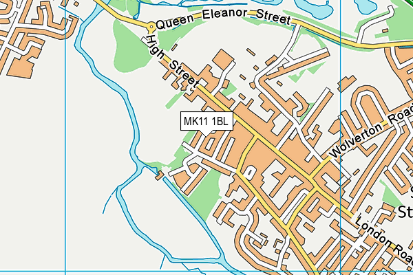 MK11 1BL map - OS VectorMap District (Ordnance Survey)