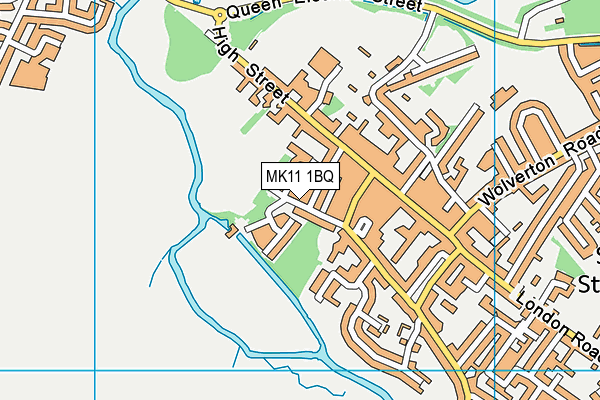 MK11 1BQ map - OS VectorMap District (Ordnance Survey)