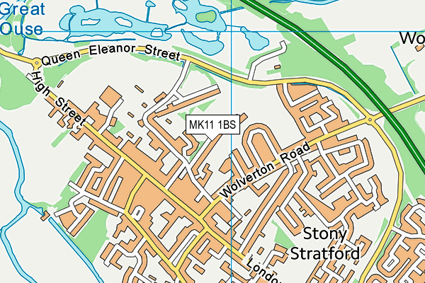 MK11 1BS map - OS VectorMap District (Ordnance Survey)