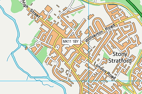 MK11 1BY map - OS VectorMap District (Ordnance Survey)
