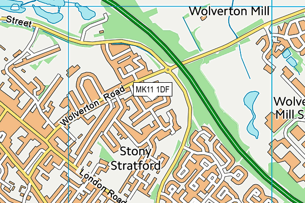 MK11 1DF map - OS VectorMap District (Ordnance Survey)