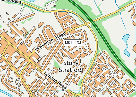 MK11 1DJ map - OS VectorMap District (Ordnance Survey)