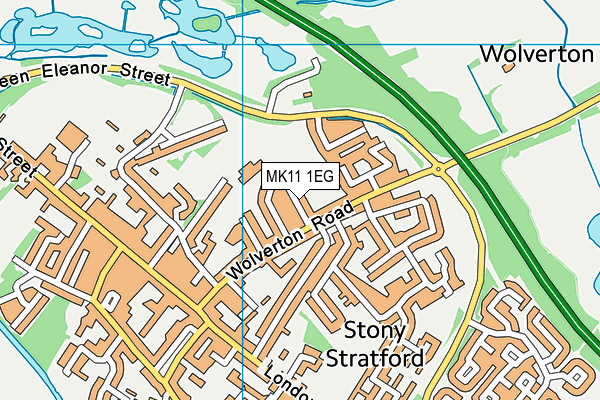 MK11 1EG map - OS VectorMap District (Ordnance Survey)