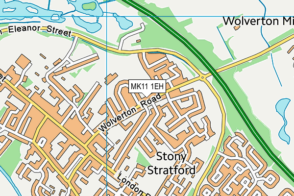 MK11 1EH map - OS VectorMap District (Ordnance Survey)
