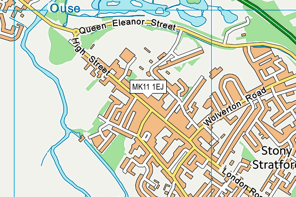 MK11 1EJ map - OS VectorMap District (Ordnance Survey)