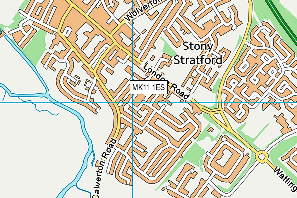 MK11 1ES map - OS VectorMap District (Ordnance Survey)