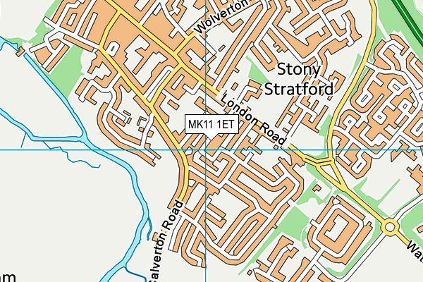 MK11 1ET map - OS VectorMap District (Ordnance Survey)