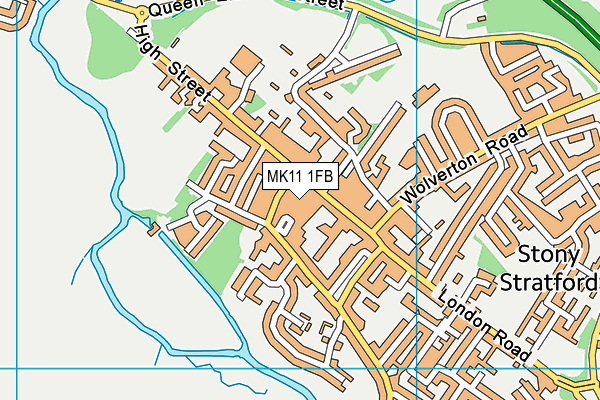 MK11 1FB map - OS VectorMap District (Ordnance Survey)