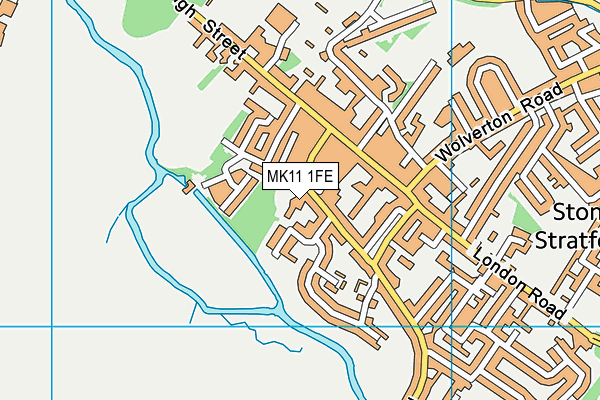 MK11 1FE map - OS VectorMap District (Ordnance Survey)