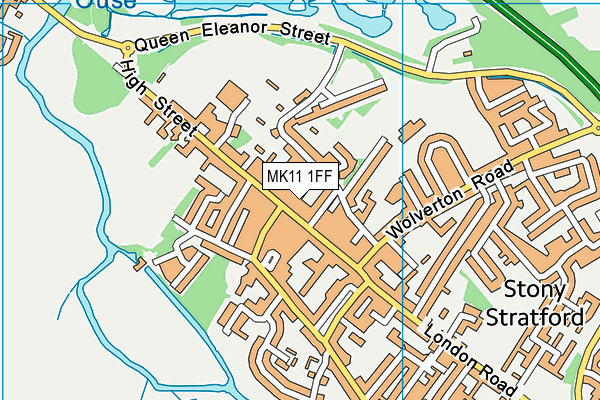 MK11 1FF map - OS VectorMap District (Ordnance Survey)