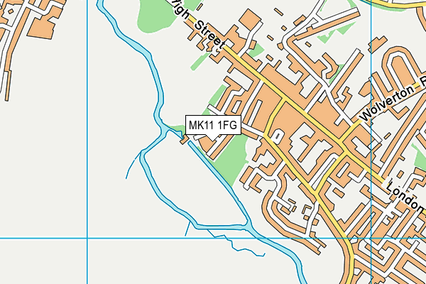 MK11 1FG map - OS VectorMap District (Ordnance Survey)