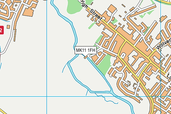 MK11 1FH map - OS VectorMap District (Ordnance Survey)