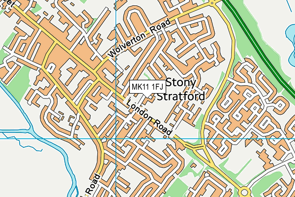 MK11 1FJ map - OS VectorMap District (Ordnance Survey)