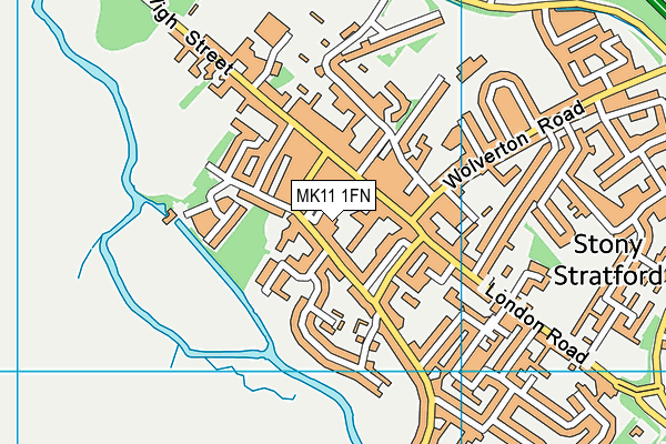 MK11 1FN map - OS VectorMap District (Ordnance Survey)