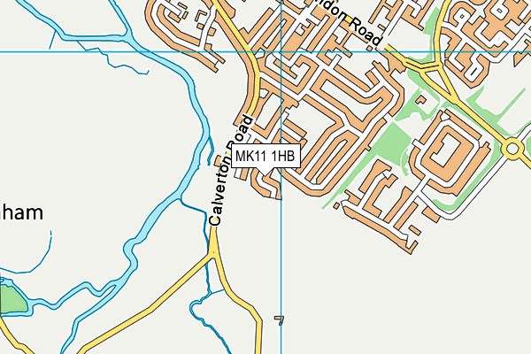 MK11 1HB map - OS VectorMap District (Ordnance Survey)