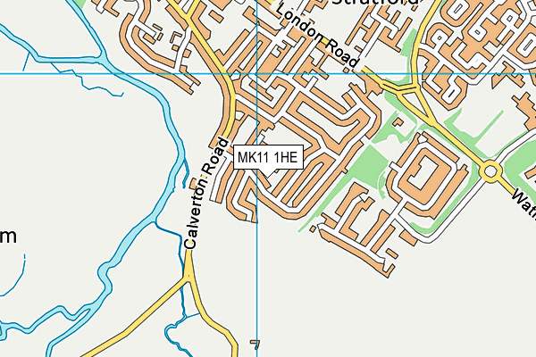 MK11 1HE map - OS VectorMap District (Ordnance Survey)