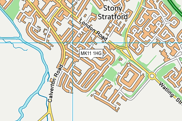 MK11 1HG map - OS VectorMap District (Ordnance Survey)