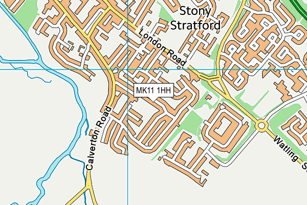 MK11 1HH map - OS VectorMap District (Ordnance Survey)