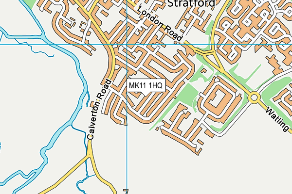 MK11 1HQ map - OS VectorMap District (Ordnance Survey)