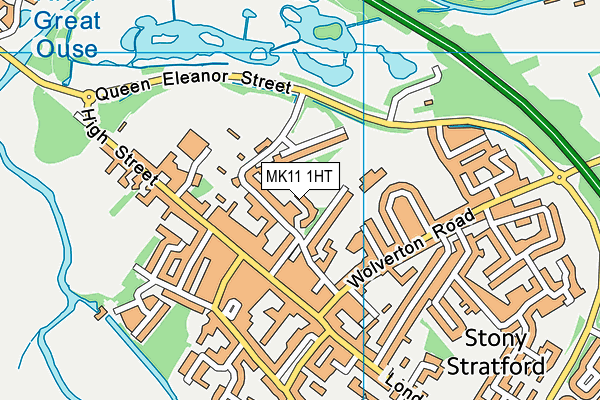 MK11 1HT map - OS VectorMap District (Ordnance Survey)