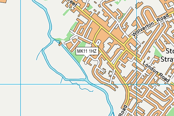 MK11 1HZ map - OS VectorMap District (Ordnance Survey)