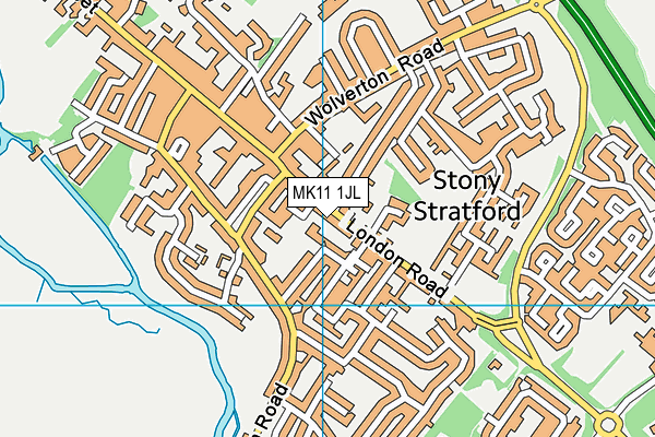 MK11 1JL map - OS VectorMap District (Ordnance Survey)