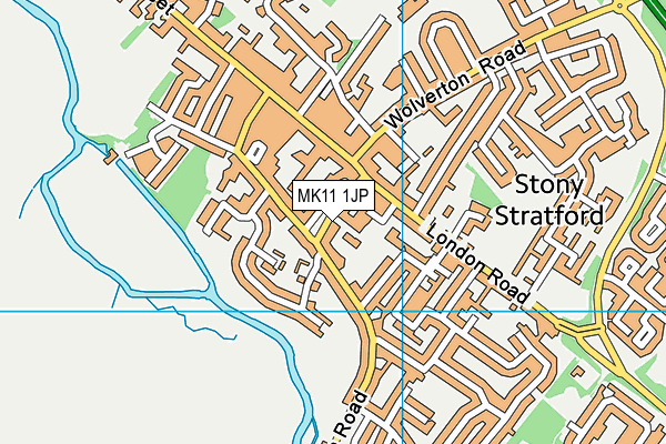 MK11 1JP map - OS VectorMap District (Ordnance Survey)