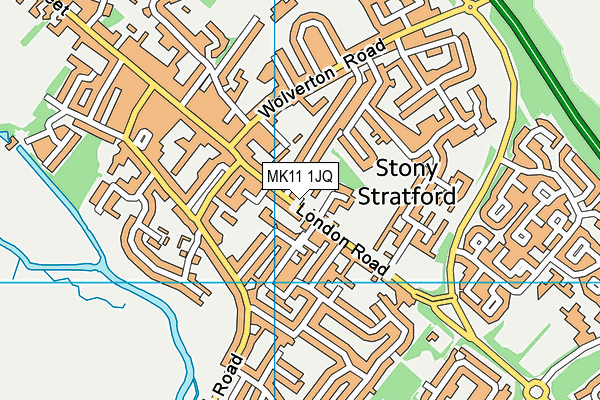 MK11 1JQ map - OS VectorMap District (Ordnance Survey)