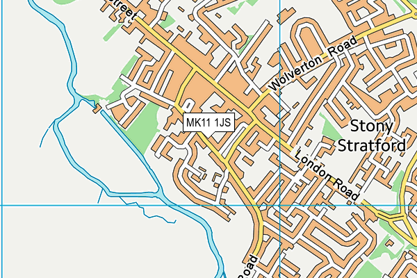 MK11 1JS map - OS VectorMap District (Ordnance Survey)